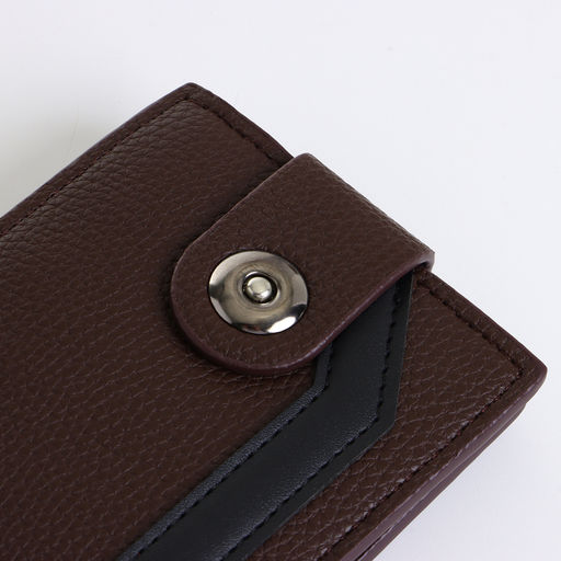 Портмоне мужское на магните, коричневое