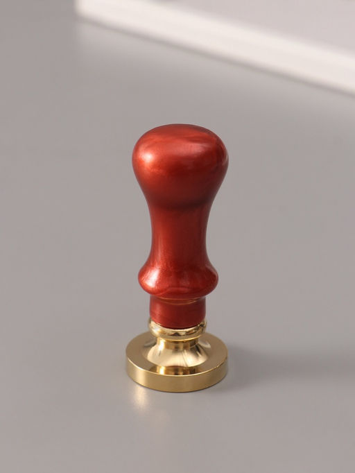 Печать для сургуча с пластиковой ручкой «Венок с буквой S», 2.5×2.5×6.3 см