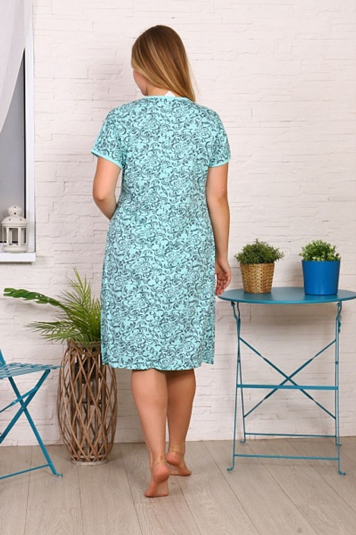 Сорочка на пуговицах, ментол, вензеля (678-2) - Плиона фото 5