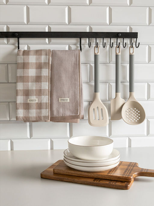 Набор кухонных полотенец 2шт 40x60 бежевый хлопок