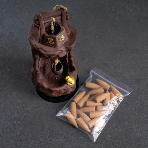 Подставка для благовоний TAKE IT EASY «Колодец», набор благовоний конусы, стелющийся дым, 25×10×10 см, с подсветкой, батарейки LR=44