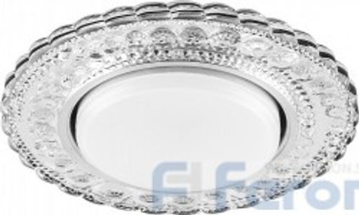 Светильник встраиваемый со светод.,20LED*2835 SMD 4000K, 11W GХ53, без лампы, прозрач.,хром, CD4024