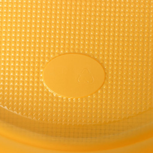 Тарелки пластиковые одноразовые, d=21 см, жёлтые, 12 шт./уп