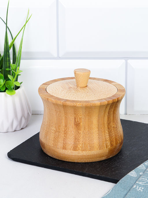 Банка для специй 10х8,5 см / B-100 /уп 100/ бамбук - ГалеонТрейд фото 2