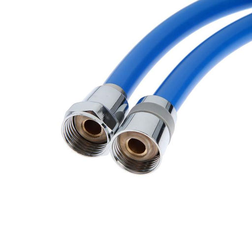 Душевой шланг ZEIN Z11PB, 150 см, антиперекручивание, латунные гайки, синий, Имп/Имп