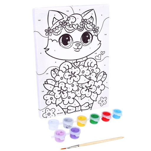 Картина по номерам ?Котёнок в букете?, 21 ? 15 см - Школа талантов фото 3