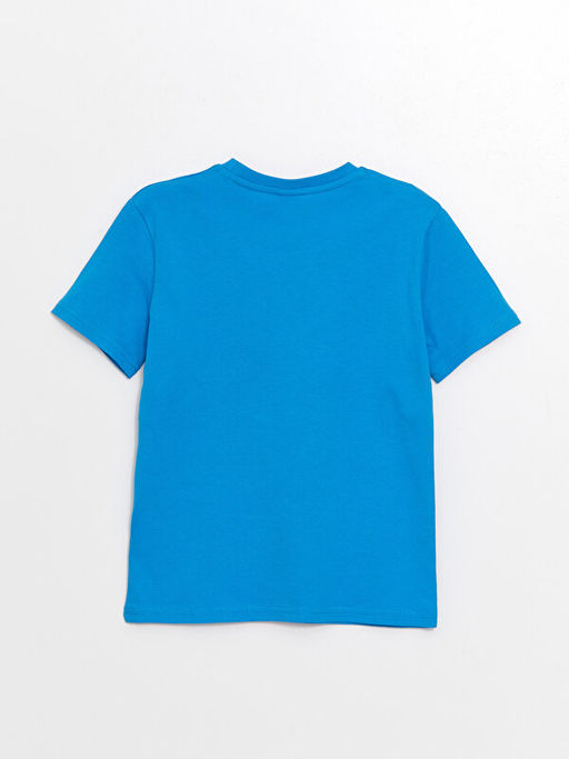 Bisiklet Yaka Bask?l? K?sa Kollu Erkek ?ocuk Ti??rt - Waikiki фото 2