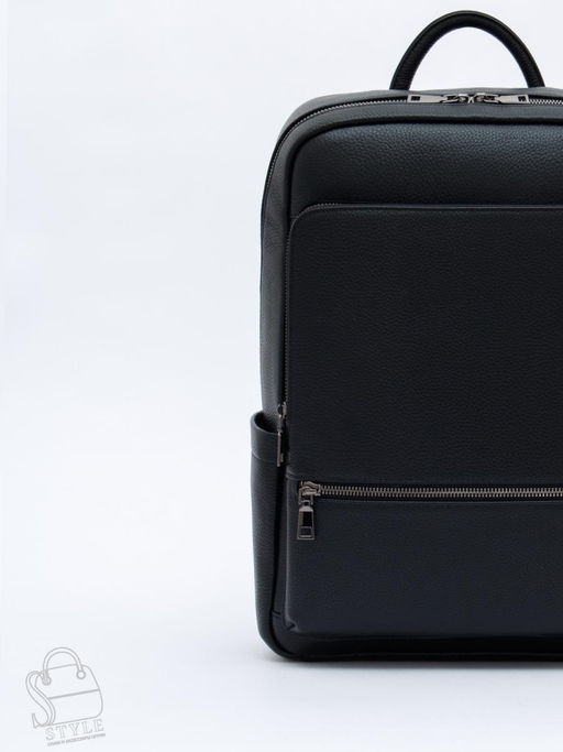 Рюкзак мужской кожаный  131419-161H black Heanbag