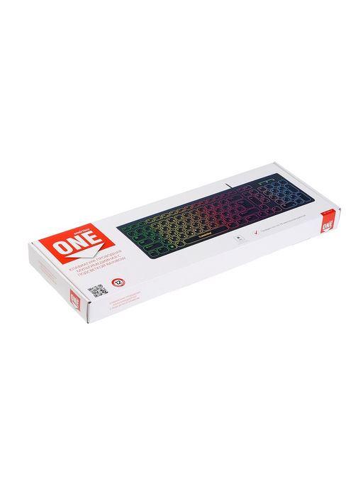 Клавиатура Smartbuy ONE 250, проводная, мембранная, 104 клавиши, USB, с подсветкой,чёрная