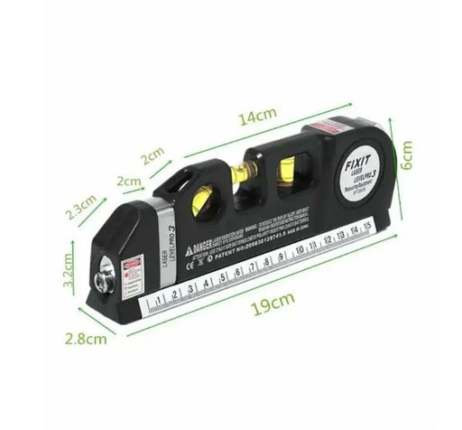 Уровень лазерный Laser Level Pro 3 вертикальный, лазерный уровень, линейка, нивелир