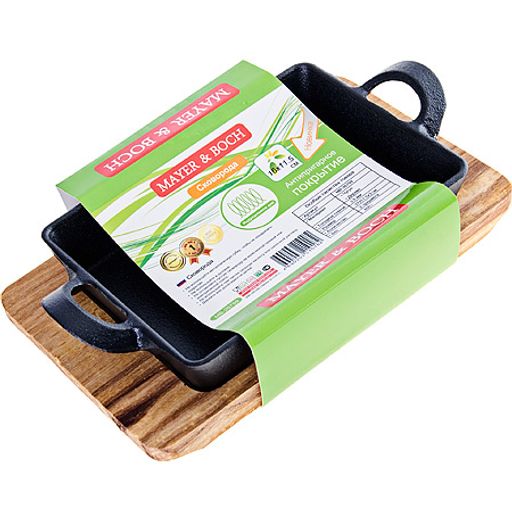 26799 Сковорода 16х11,3см дер/под чугун МВ (х12) - Mayer&boch фото 3