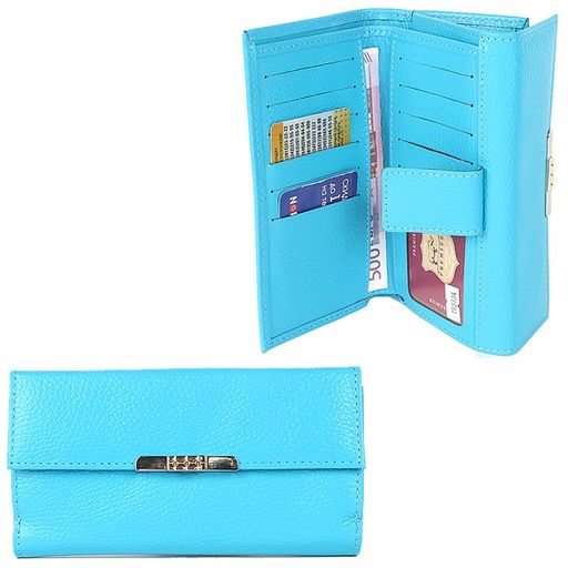 Портмоне женское Premier-В-30 н/к, 3 отд, 12 карм, голубой флотер (324) 193734