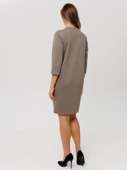 Платье женское П-176 (жаккард принт) Тёмно-серая ёлочка