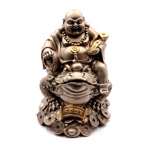 Хотей на жабе богатства наделяет людей успехом и везением 21см-19см 1,970кг ХРУПКОЕ