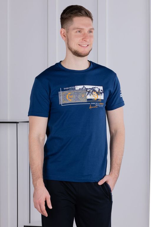 брюки спортивные 
 3.MMT003A-синий-тёмный - Iron man фото 2