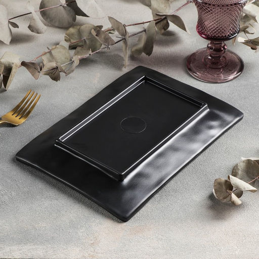 Блюдо «Чёрный Восток», 25×17.2×2.6 см, цвет чёрный