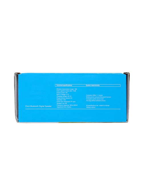 Часы - будильник электронные настольные: колонка, bluetooth, tf-карта, 8.5*3.9*5.2 см, USB   1091213