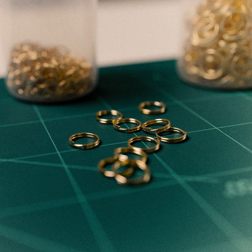 Цена за 2 шт. Кольцо соединительное двойное 0.8 см (набор 50 г, ± 310 шт.) СМ-1028, цвет золото