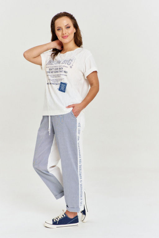 Брюки AVE RARA 4150 бело-синий