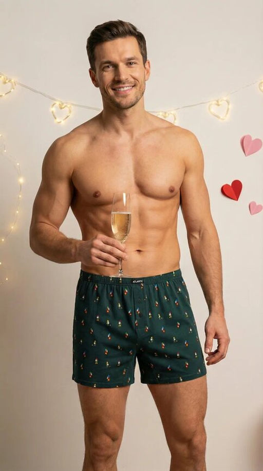 ATLANTIC 2GMB-013 Трусы боксеры Check - набор 2 шт. темно-зеленый + темно-синий  фото 14