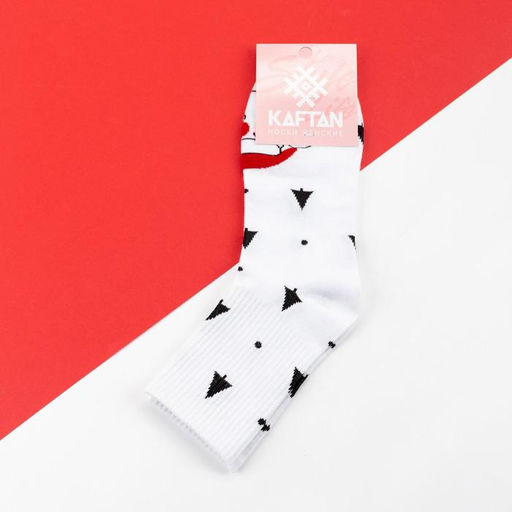 Цена за 2 шт. Носки новогодние женские KAFTAN Дед Мороз размер 36-39 (23-25 см) фото 3