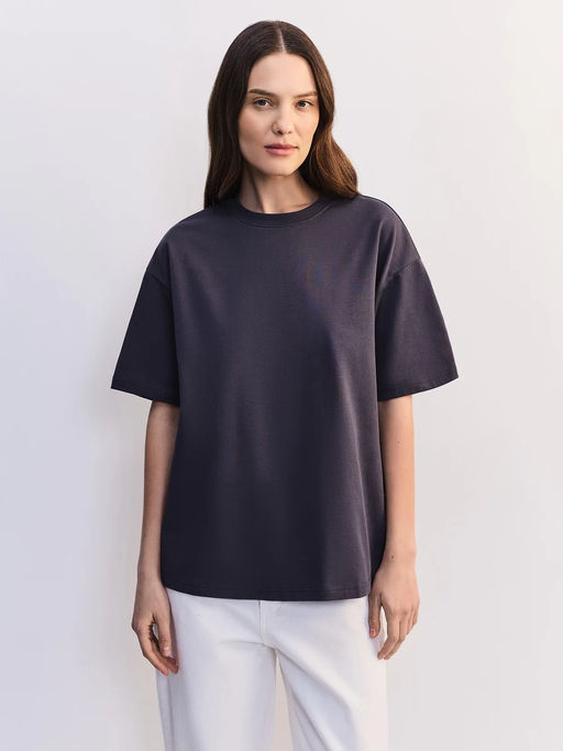 Базовая футболка оверсайз из хлопка OVERSIZE0526-39 / Zarina  фото 6