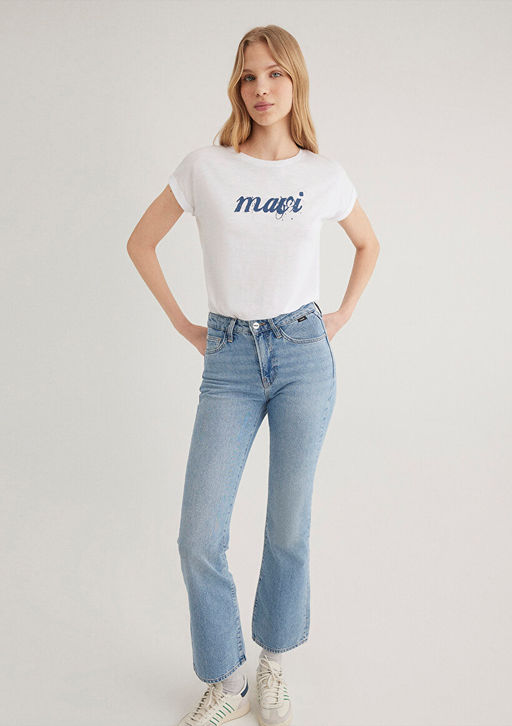 Mavi Logo Bask?l? Beyaz Tisort  фото 4