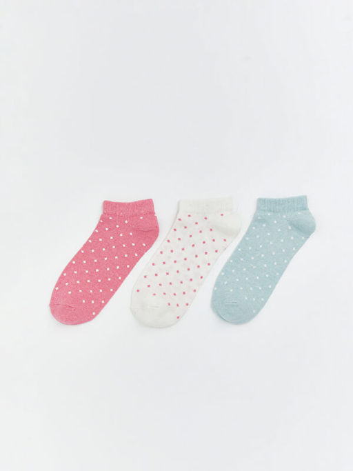 Puantiyeli K?z ?ocuk Patik ?orap 3l?