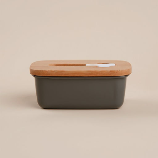 Маслёнка SL Home «Каса Перфекто», с ножом для масла, бамбуковая крышка, 15×10×5.5 см