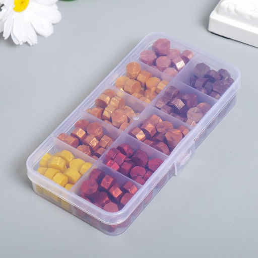 Набор сургуча «Оттенки золотого», перламутр, 10 цветов, 12.7×6.5×2 см