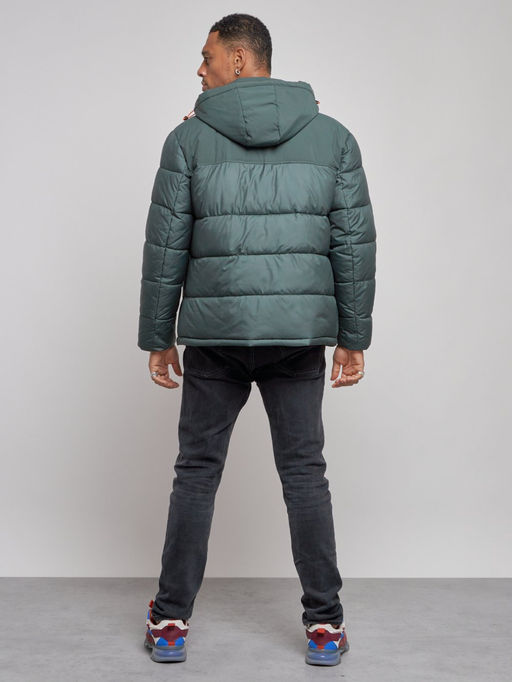 Куртка мужская зимняя с капюшоном спортивная великан цвета хаки 8377Kh - Wonderrman фото 5