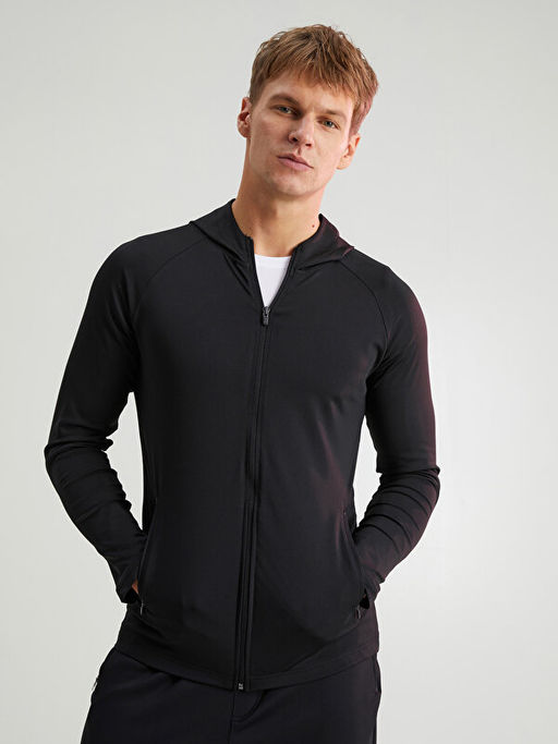 Standart Kal?p Kap??onlu Erkek Fermuarl? Sweatshirt - Waikiki фото 2