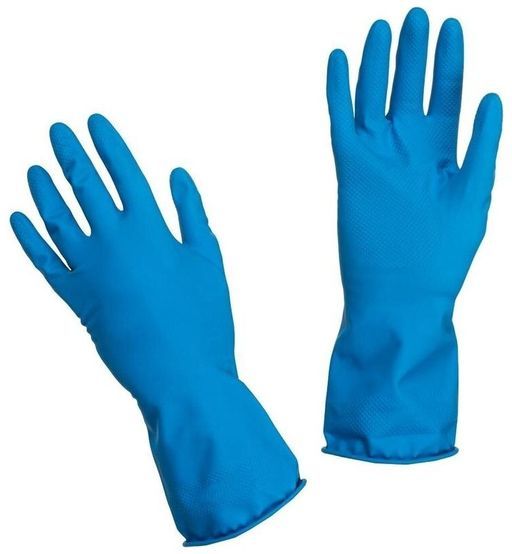 Перчатки резиновые Practi Extra Dry тиффани/синий в ассортименте, размер S - Paclan фото 4