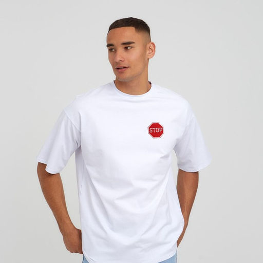 Термоаппликация «Stop», 4,7 × 4,7 см, цвет красный