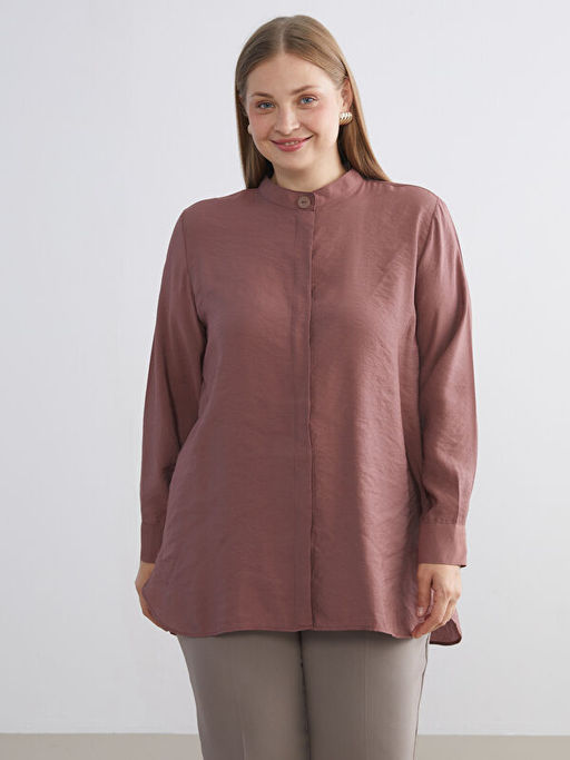 Oversize Modal Kar???ml? Kad?n G?mlek Tunik