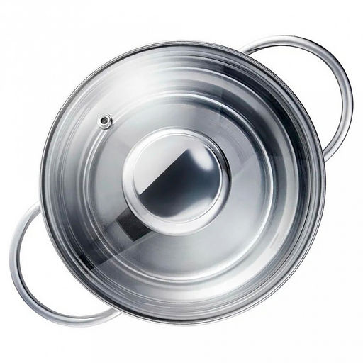 Кастрюля из нержавеющей стали Bimbo Vitro 1л, д14см, h7см, s0,5мм, дно s2,9мм, стеклянная крышка, ручки из нержавеющей стали, точечная сварка (Китай) Подходит для всех видов плит, включая индукционную. - Домашняя мода фото 4