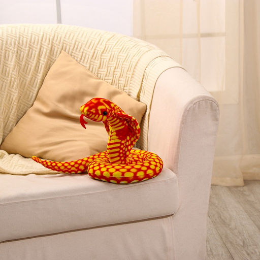 Мягкая игрушка Змея. Кобра, 80 см, цвет оранжевый - Simaland фото 2