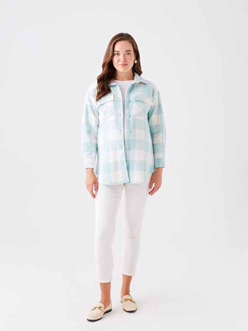 Ekose Uzun Kollu Hamile Oduncu G?mlek Ceket