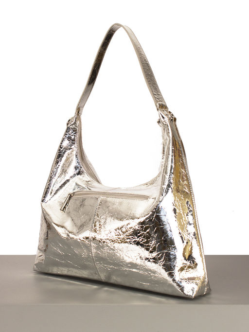 LACCOMA сумка НИ8334-серебристый натуральная кожа