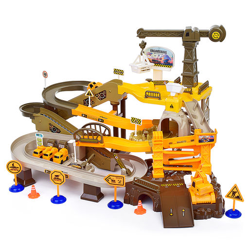 Автотрек "Строитель" в коробке