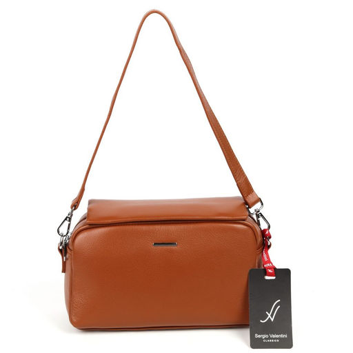 Женская кожаная сумка Sergio Valentini SV-8101 Кэмл Браун фото 2