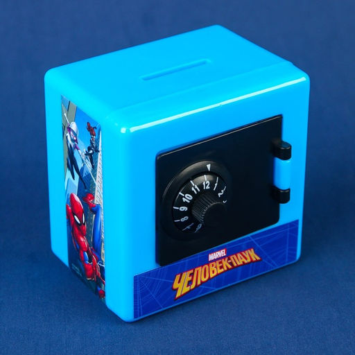 Копилка сейф, 8.8 см × 7.5 см × 8.8 см, Человек-паук