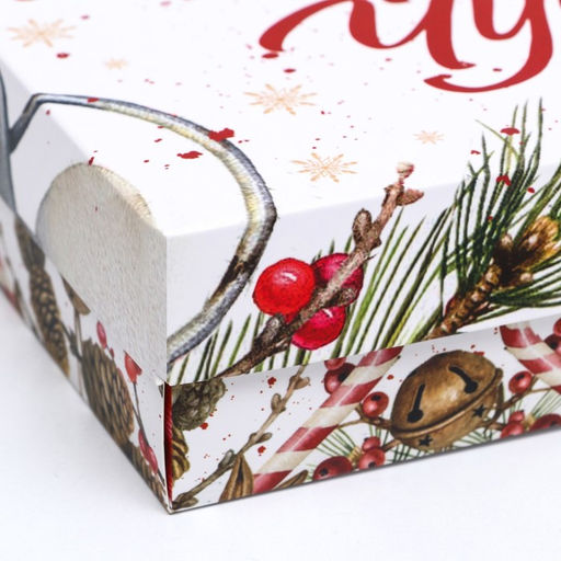 Коробка подарочная новогодняя складная «Акварель», 21×15×5.5 см