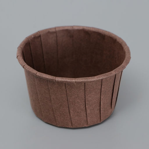 Цена за 100 шт. Форма для выпечки кексов бумажная UPAK LAND «Маффин», 6.5×5×3 см, одноразовая, коричневая