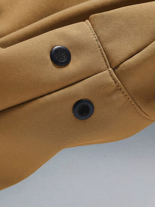 Парка женская софтшелл виндстоппер удлинённая с капюшоном горчичного цвета 9614_1G