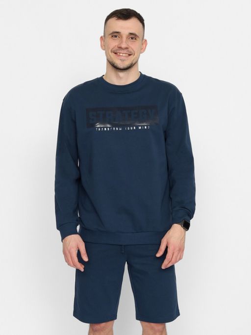 CRB wear/FSMM 60238-41 Джемпер мужской,темно-синий/Ex.Cherubino  фото 4