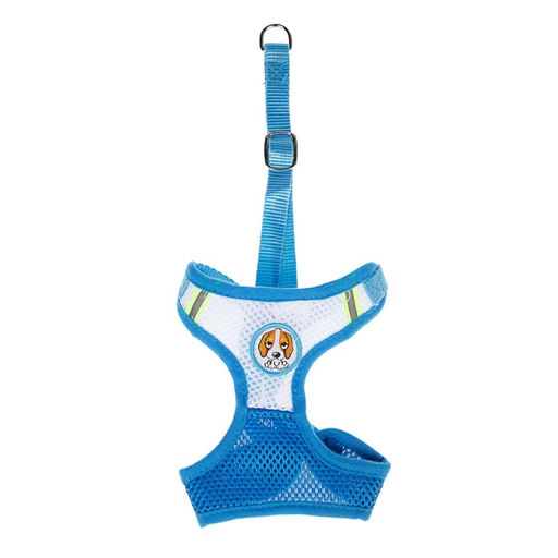 Шлейка регулируемая дышащая, светоотражающая, размер XL (ОШ 48-68; ОГ 58-72 см), голубая - Пижон фото 4