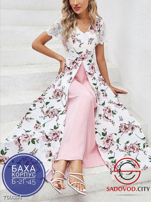 Женское платье с цветочным принтом - Bruno фото 4