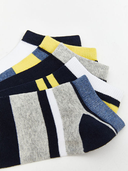 Renk Bloklu Erkek ?ocuk Patik ?orap 5li