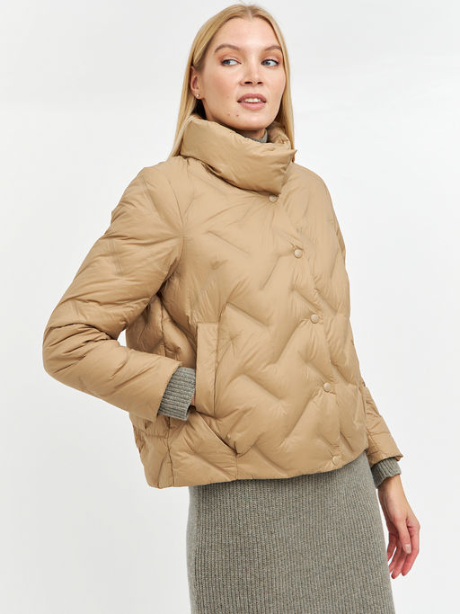 Пуховик женский укороченный на кнопках - Glenfield фото 7